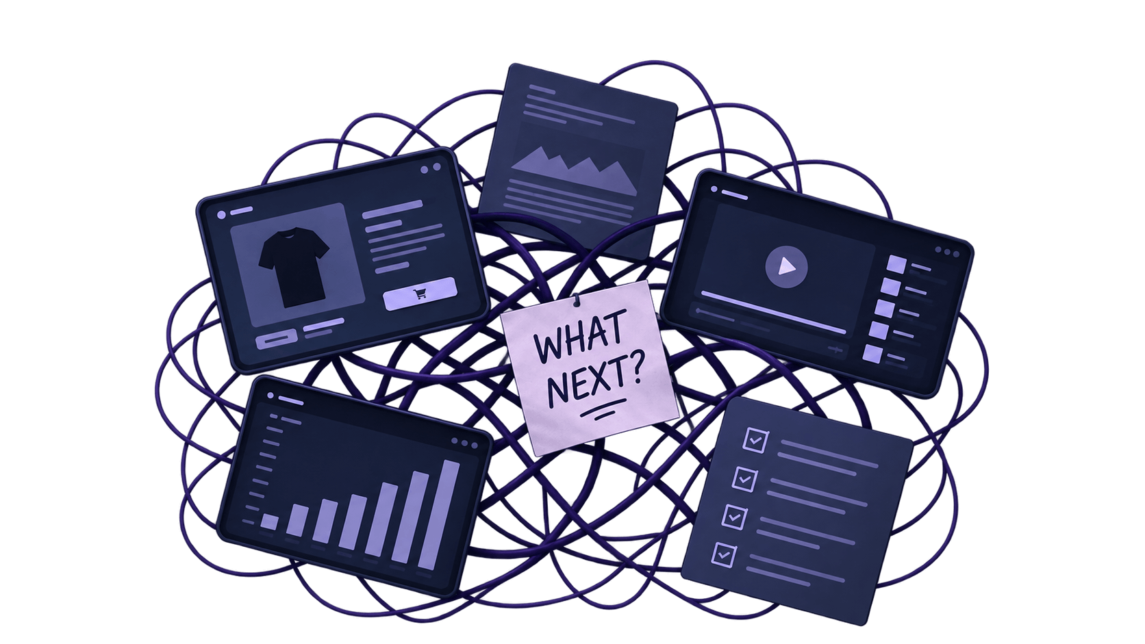 Ecommerce information overload and unclear next steps