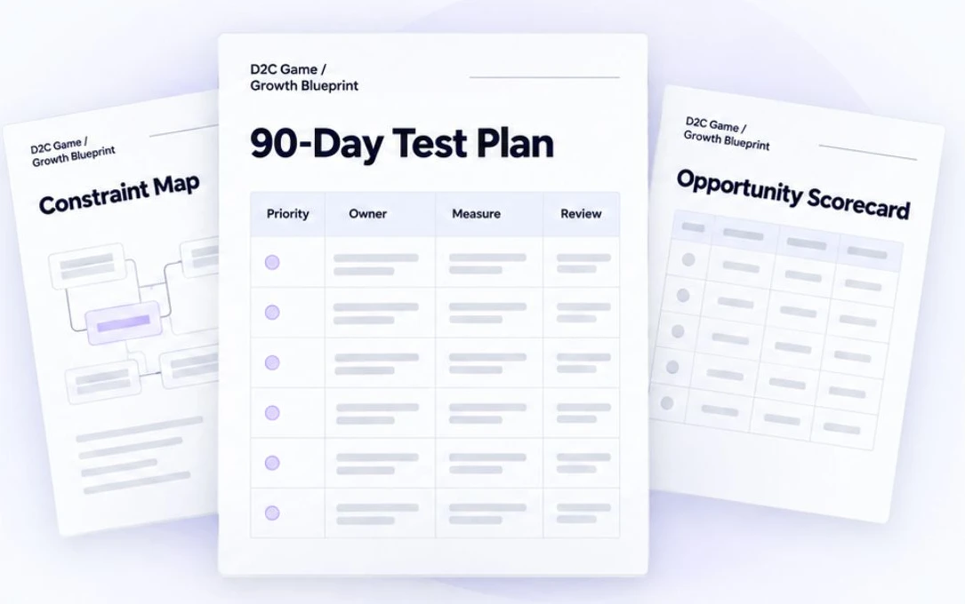 D2C Game Growth Blueprint documents